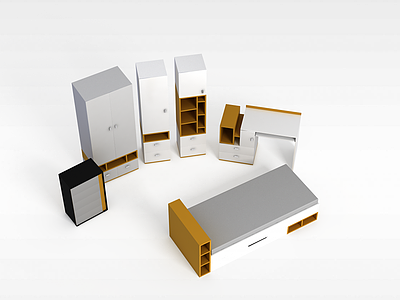 室内柜子模型3d模型