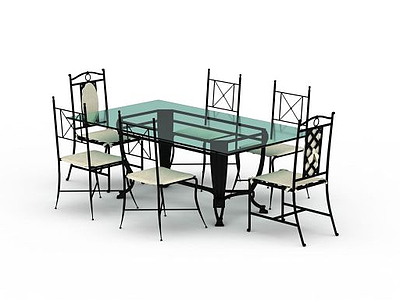 家庭餐桌模型3d模型