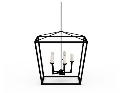 3d蜡烛吊灯免费模型