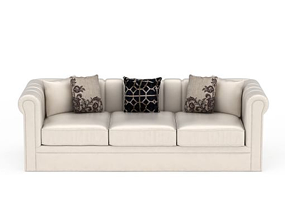 3d现代风格多人沙发免费模型