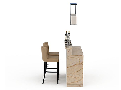 餐厅桌椅模型3d模型