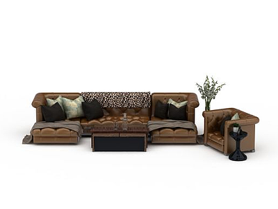3d现代风格沙发组合免费模型