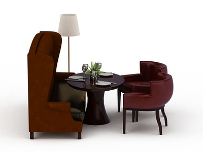 3d餐厅休闲椅子免费模型