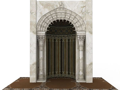 欧式大理石拱门模型3d模型