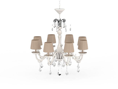 3d客厅水晶灯免费模型
