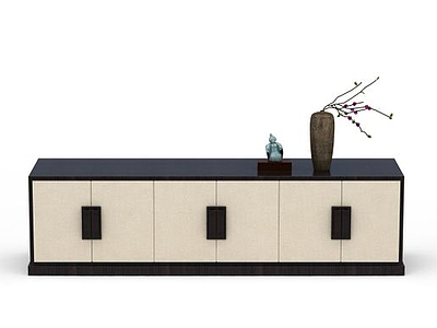 3d现代风格客厅柜子模型
