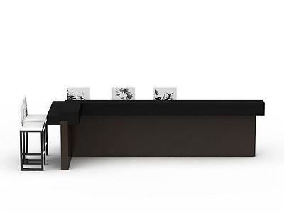 现代餐厅桌椅组合模型3d模型