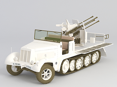 车载防空炮模型3d模型