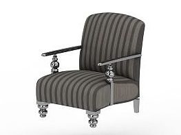 现代布艺单人座椅模型3d模型