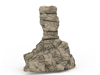 3d公园假山石头免费模型