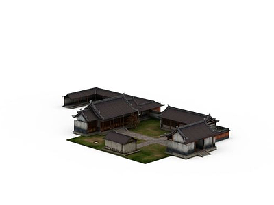 3d游戏场景古代建筑免费模型