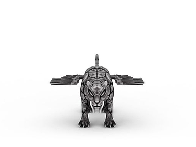 老虎雕像模型3d模型