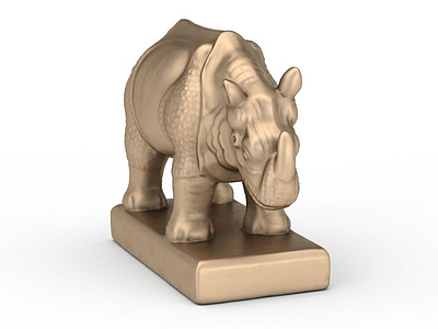 铜牛雕像模型3d模型