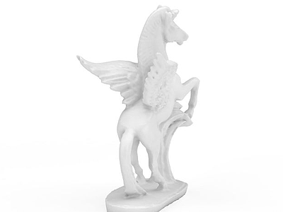 3d小马雕像免费模型