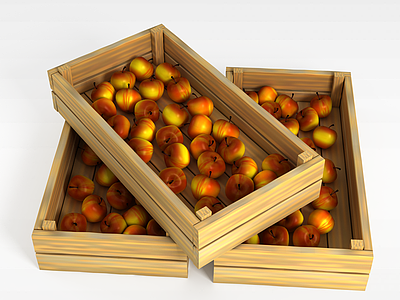 3d水果盒模型
