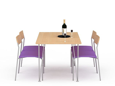 简易餐桌模型3d模型