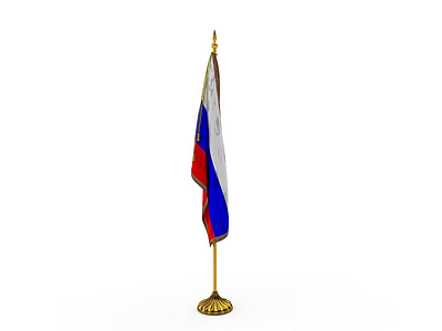 3d俄罗斯旗帜模型