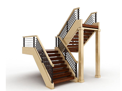 3d餐厅楼梯模型