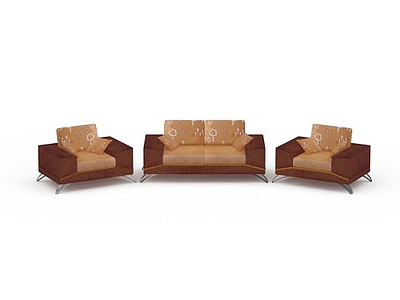 3d单双人沙发组合免费模型