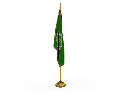 阿拉伯国家联盟旗帜模型3d模型