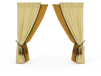 欧式窗帘模型3d模型