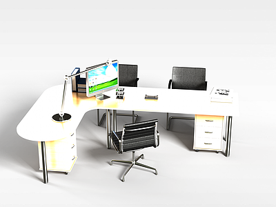 办公桌模型3d模型