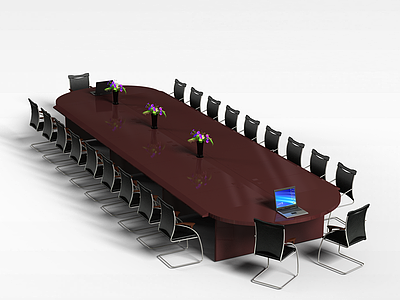 酒店会议桌模型3d模型