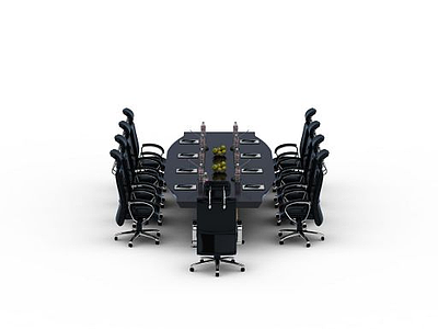 办公家具会议桌模型3d模型