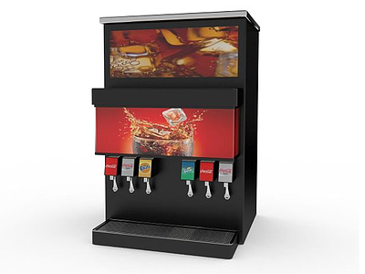 3d自动饮料售卖机模型