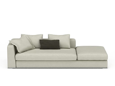 3d现代休闲沙发床模型