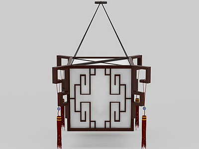 中式餐厅吊灯模型3d模型