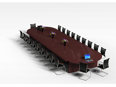 办公家具会议桌模型3d模型