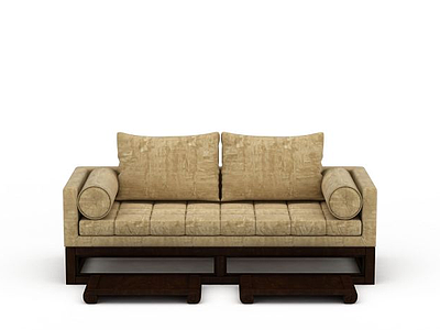 布艺双人沙发模型3d模型