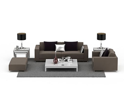 现代简约沙发组合模型3d模型