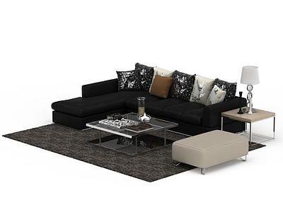 3d现代简约风格沙发组合免费模型