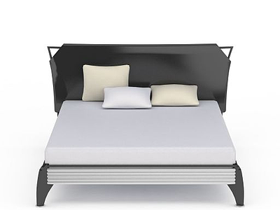 3d现代简约单人床免费模型