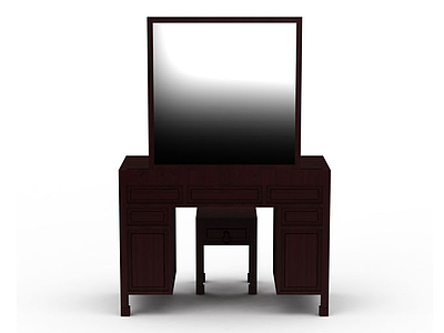 中式风格桌椅组合模型3d模型