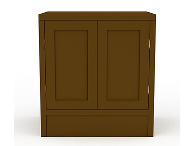 3d中式家具实木边柜模型