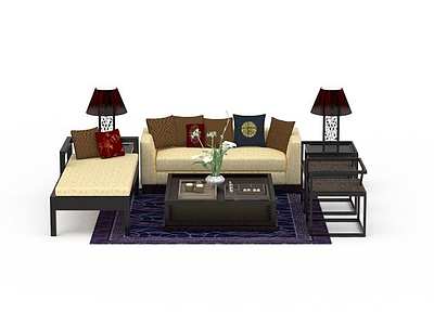 3d休闲沙发组合免费模型
