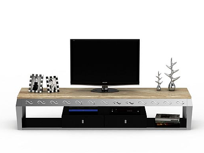 现代简约风格电视柜模型3d模型