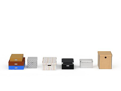 3d纸盒子鞋盒模型