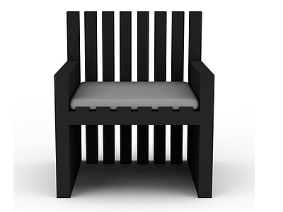 现代休闲木椅模型3d模型