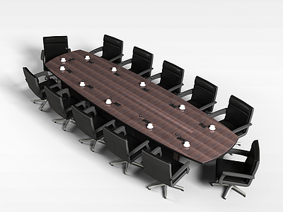 会议室桌子模型3d模型