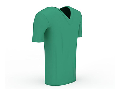 3d绿色T恤免费模型