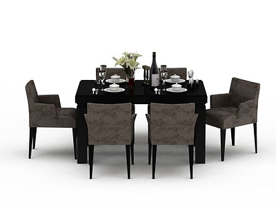 客厅餐桌模型3d模型