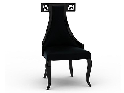 3d新中式实木椅子免费模型