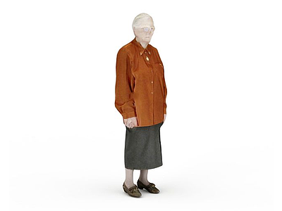 老年女人模型3d模型