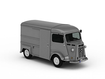 3d灰色卡车模型