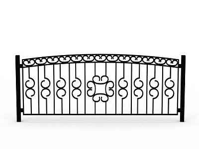 3d欧式铁艺庭院围栏门免费模型