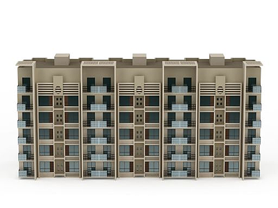 3d居民楼建筑配楼免费模型